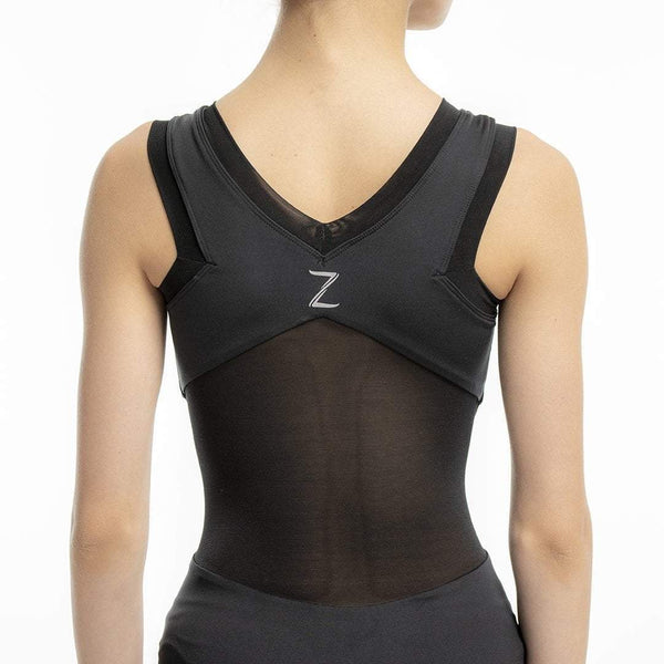 Alicia Black Mesh Leotard for Teens TS